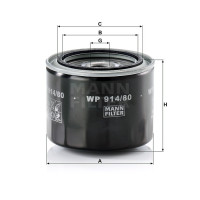 Фильтр масляный MANN-FILTER WP 914/80
